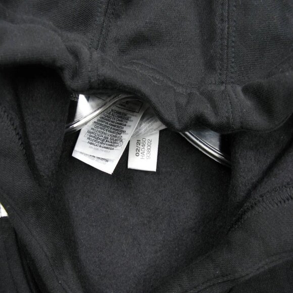 Adidas Hoodie Black Hooded Pouch Pocket Pullover Sweater Jacket Women's Small S - Picture 6 of 8
